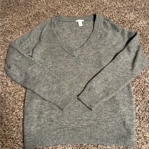 H&M Charcoal V-Neck Women's Sweater